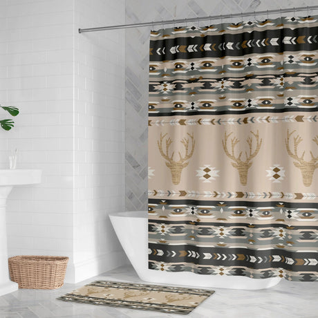 Canyon Echo Gray Deer Shower Curtain
