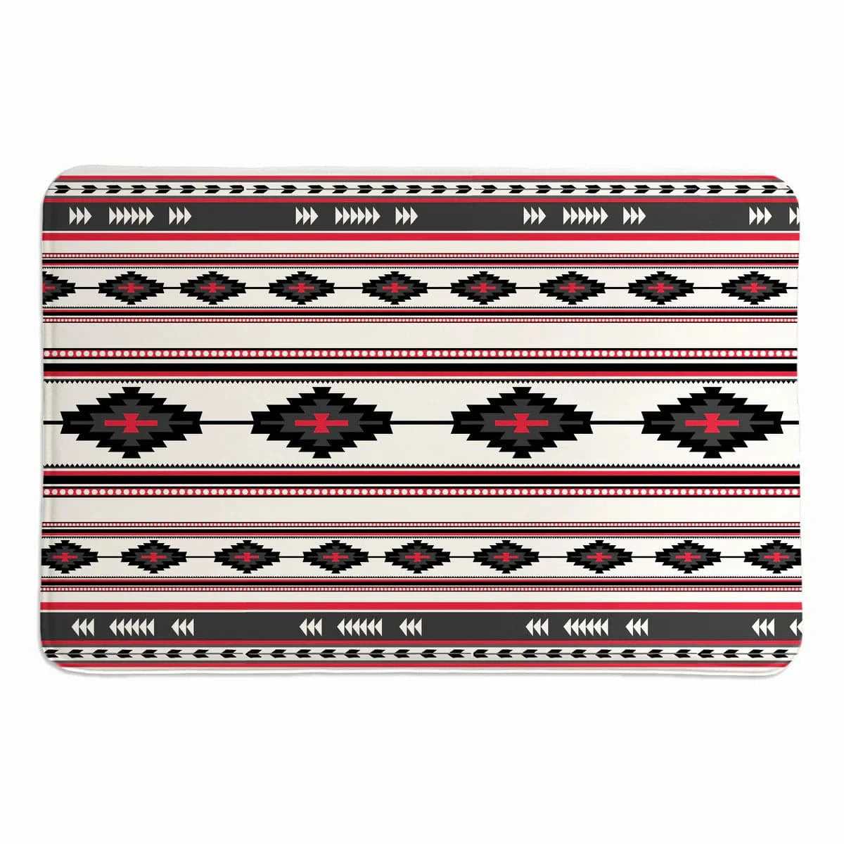 Painted Spirit Red Memory Foam Rug