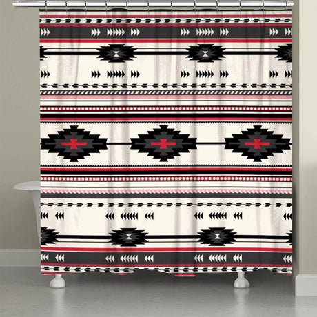 Painted Spirit Red Shower Curtain