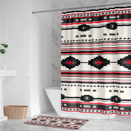 Painted Spirit Red Shower Curtain