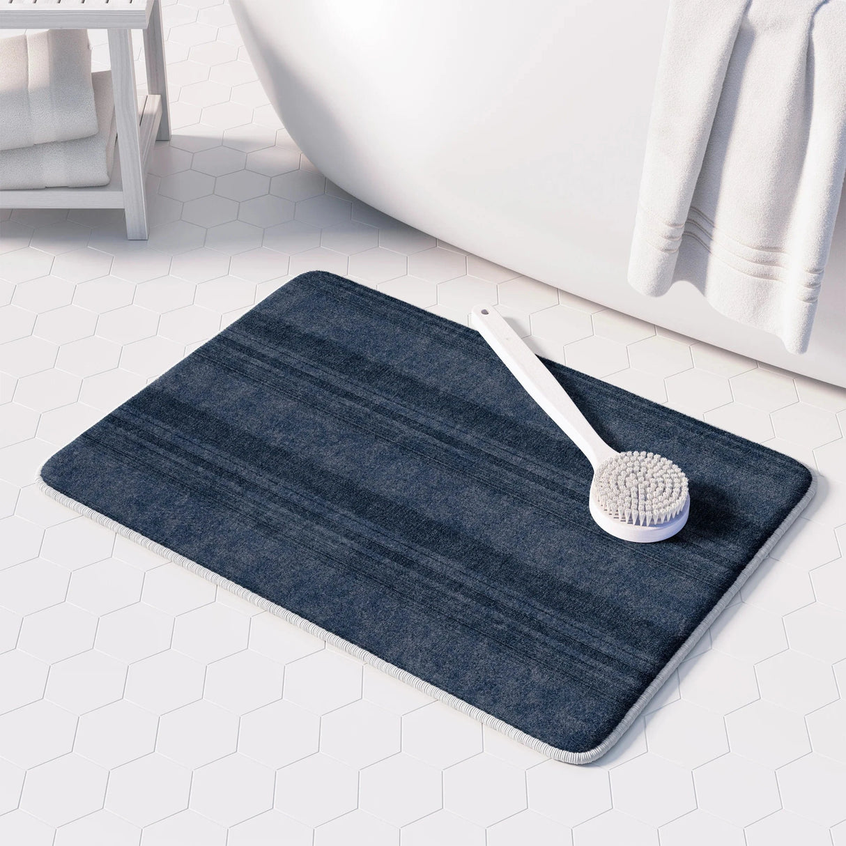 Rustic Comfort Charcoal Memory Foam Rug