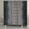 Cactus Nights Charcoal Shower Curtain