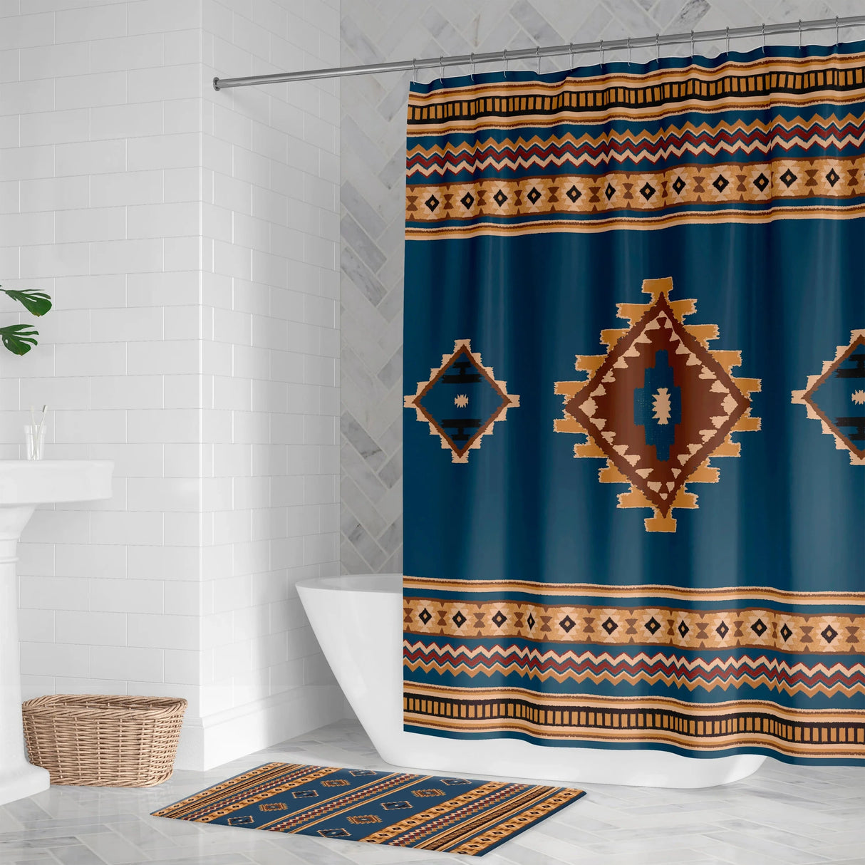 Tombstone Blues Shower Curtain