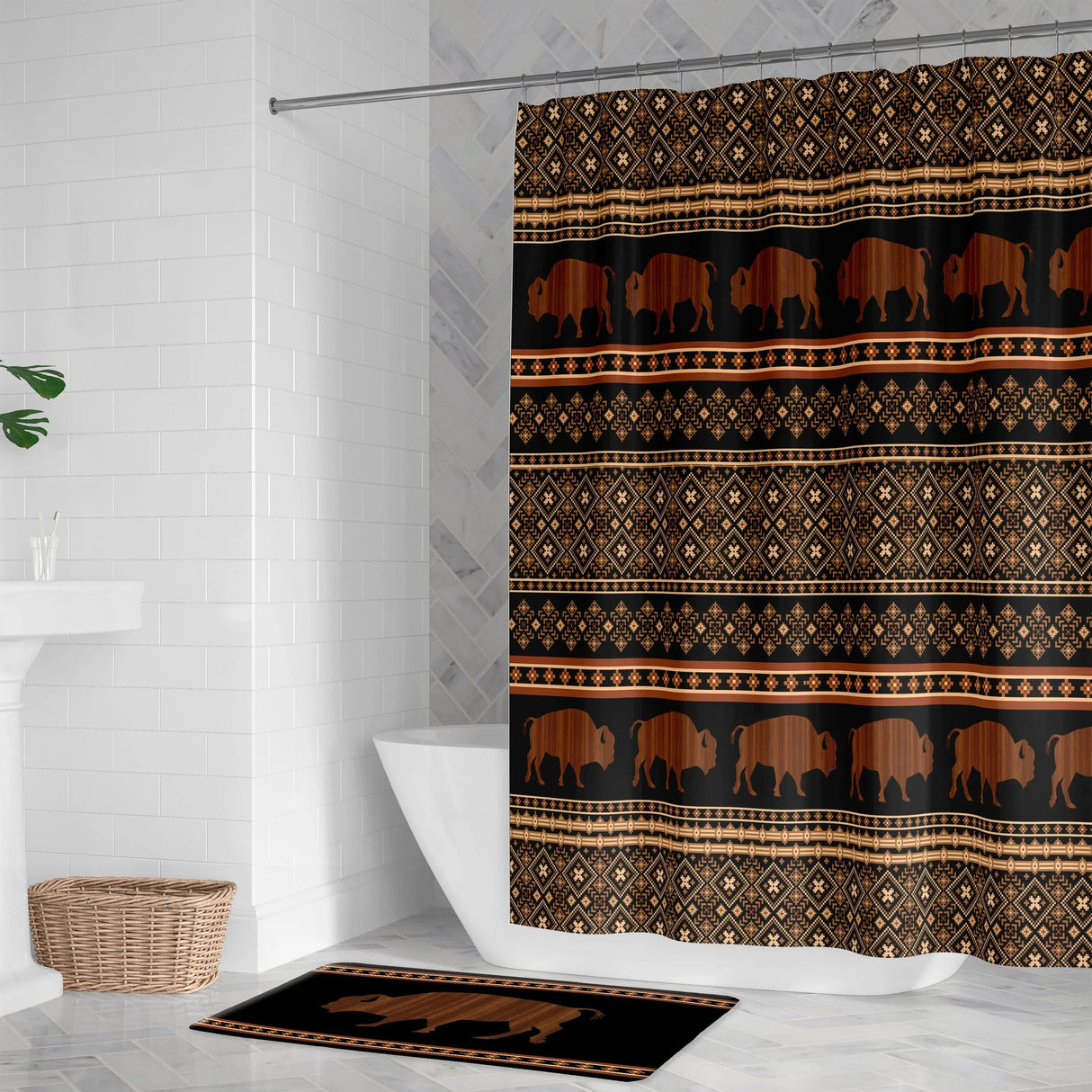 Trailblazer Buffalo Shower Curtain