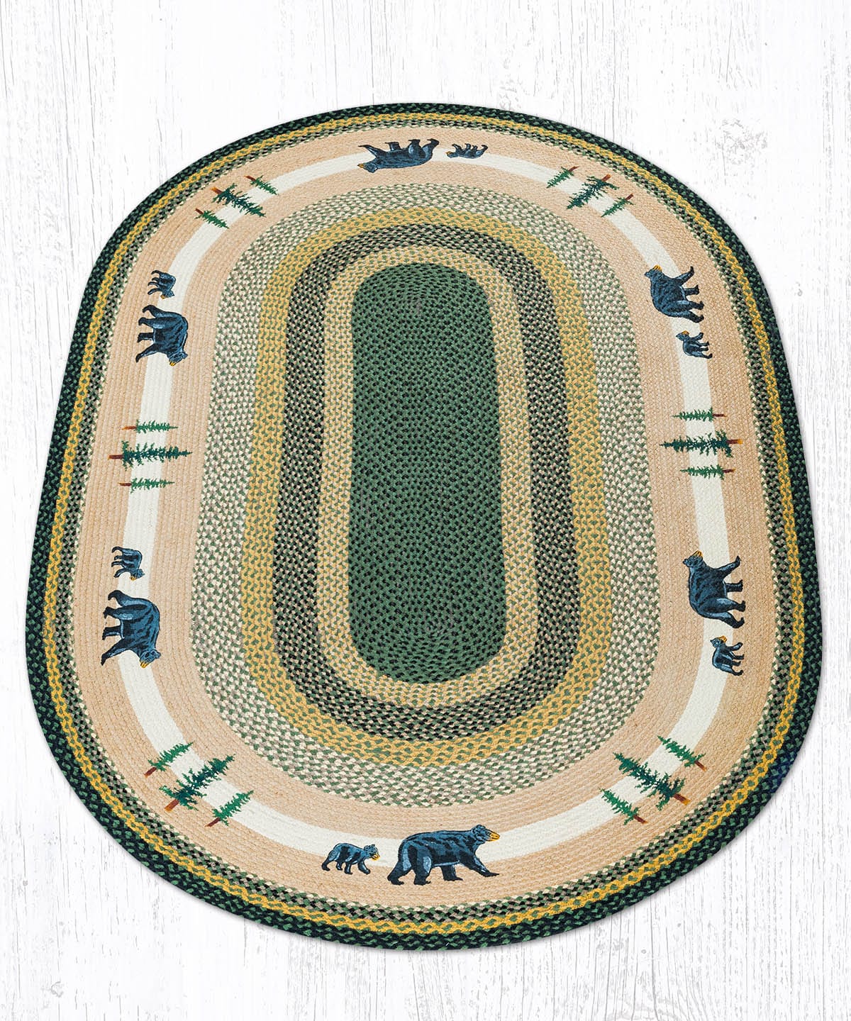 Black Bear Falls Oval Rug