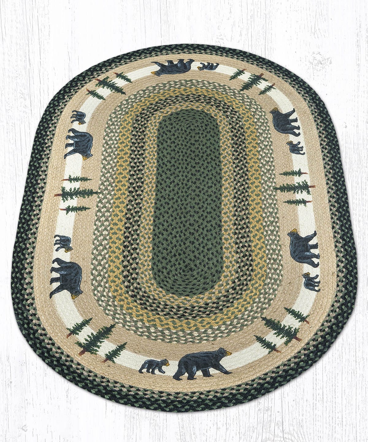 Black Bear Falls Oval Rug