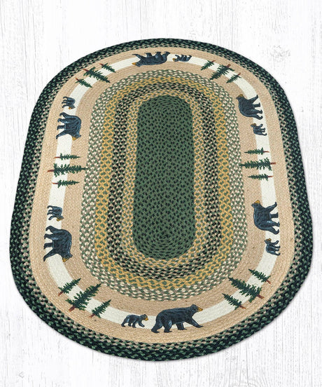 Black Bear Falls Oval Rug