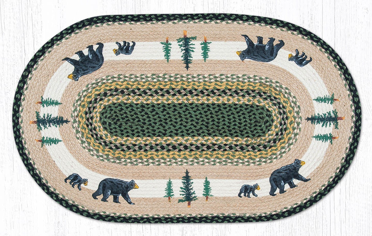Black Bear Falls Oval Rug