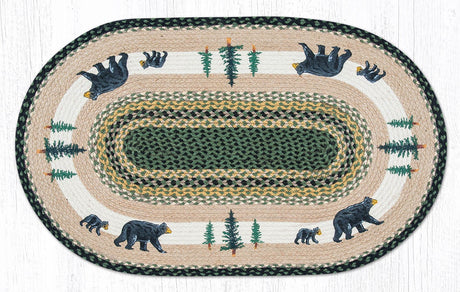 Black Bear Falls Oval Rug