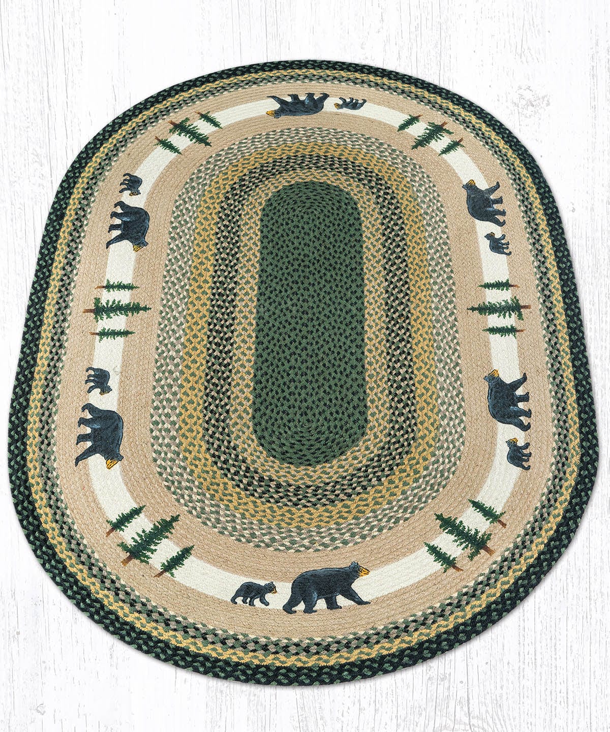 Black Bear Falls Oval Rug