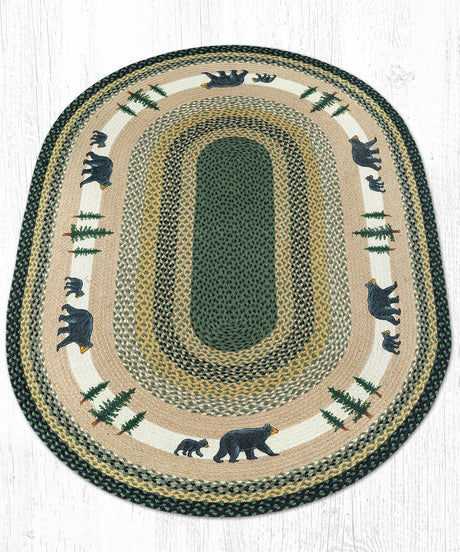 Black Bear Falls Oval Rug