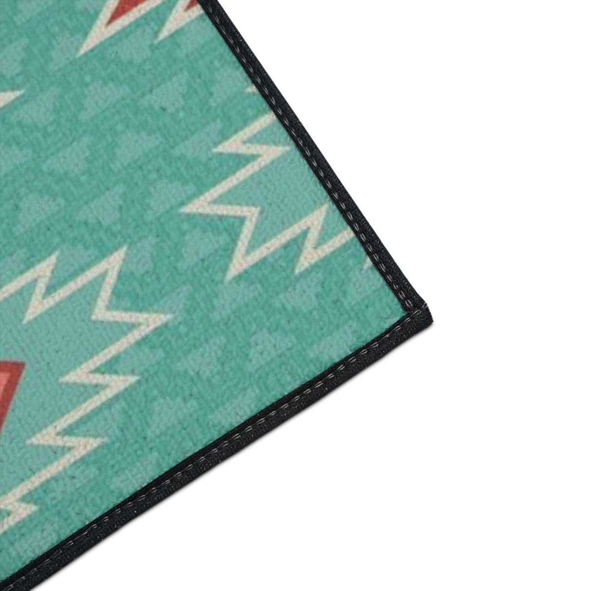 Red Blue Aztec Non-Slip Rug