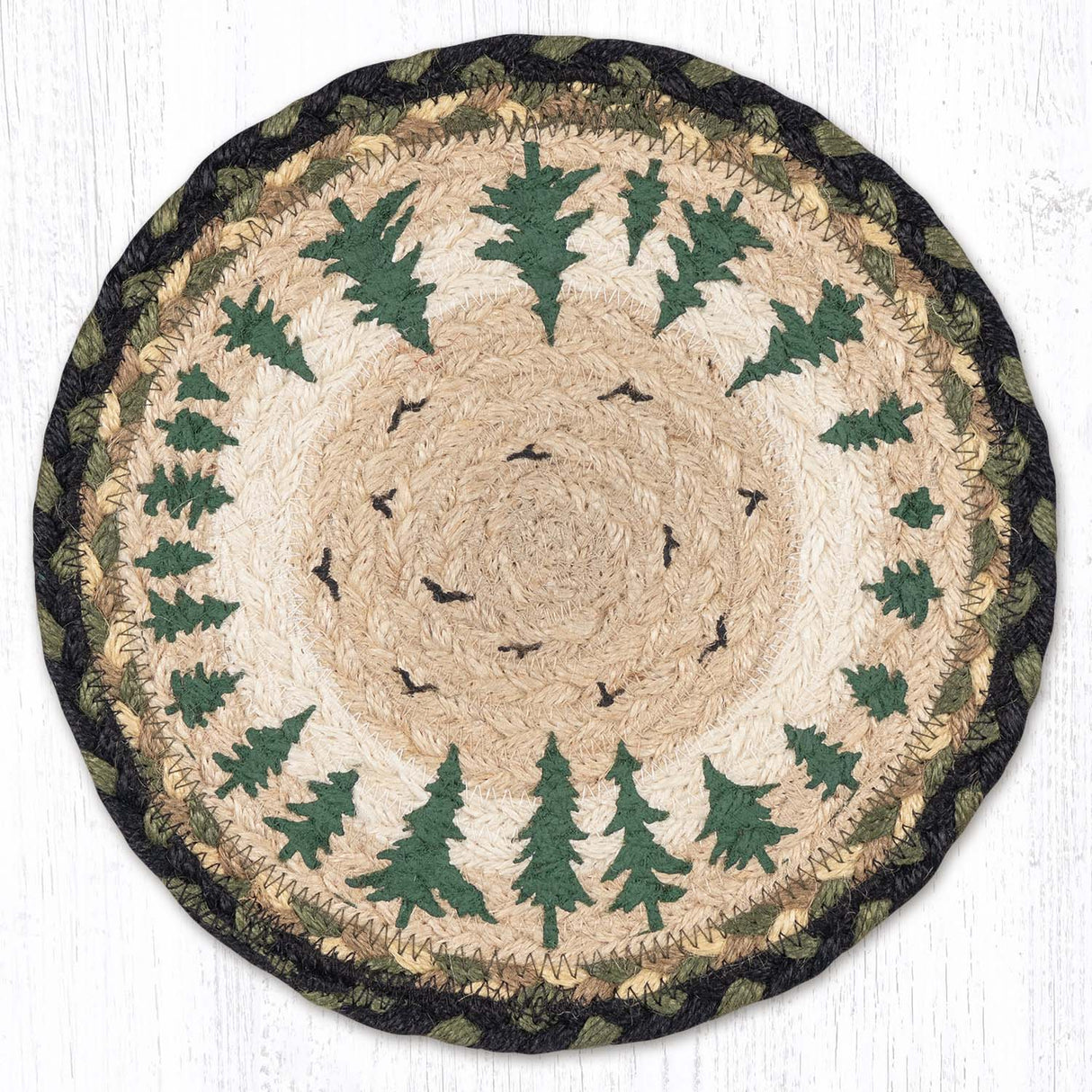 Tree Ring Printed Round Trivet