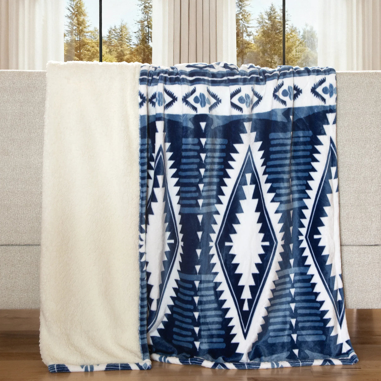 Utah Blue Plush Throw