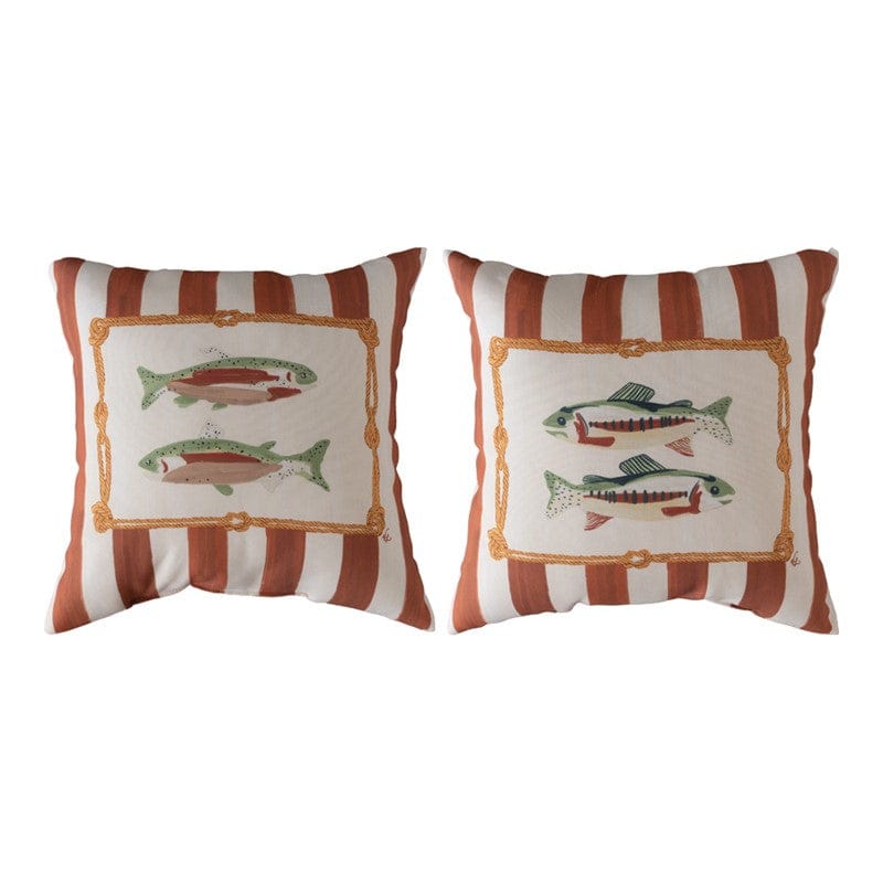 Fishing Stripe Tan Pillow