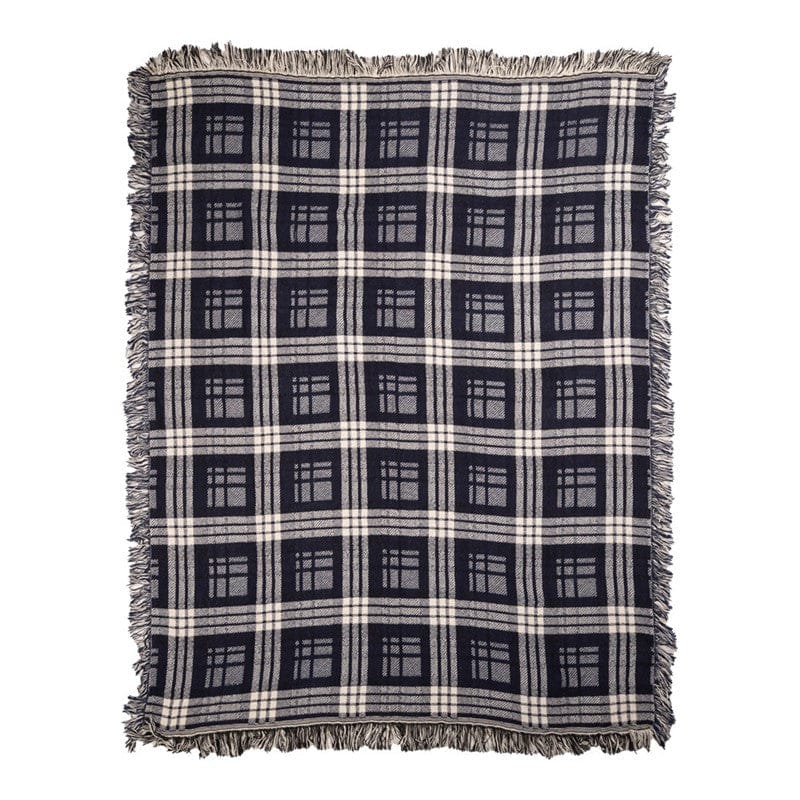 Lodge Plaid Navy Throw