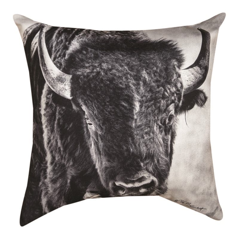 Buffalo Portrait Pillow
