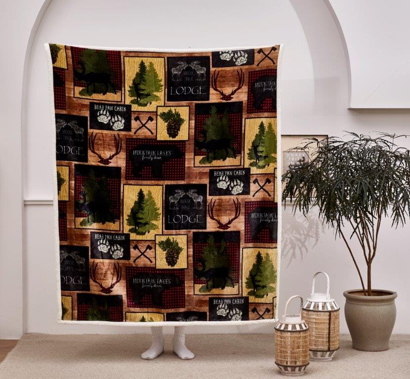 Wilderness Panel Sherpa Throw