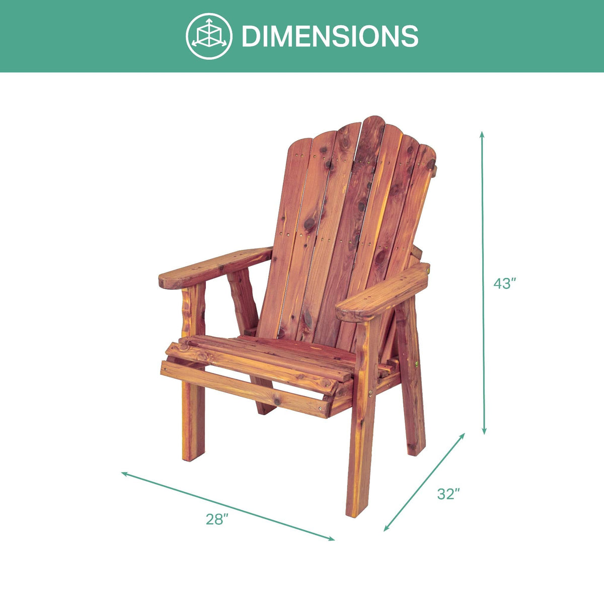 Adirondack Classics Chair and Stationary Ottoman