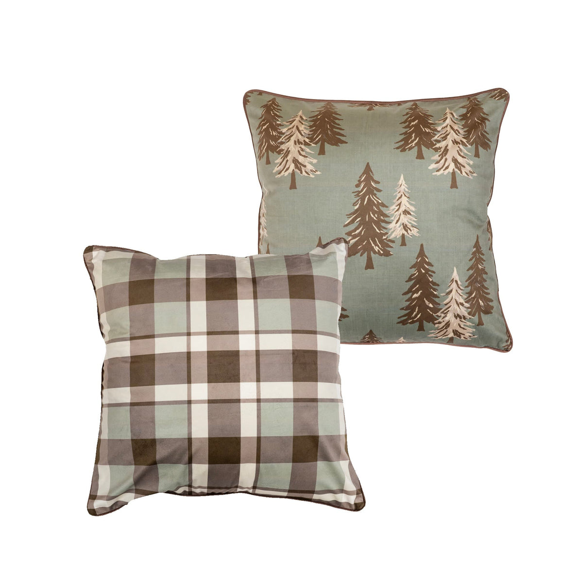 Pine Prize Tree & Plaid Pillow