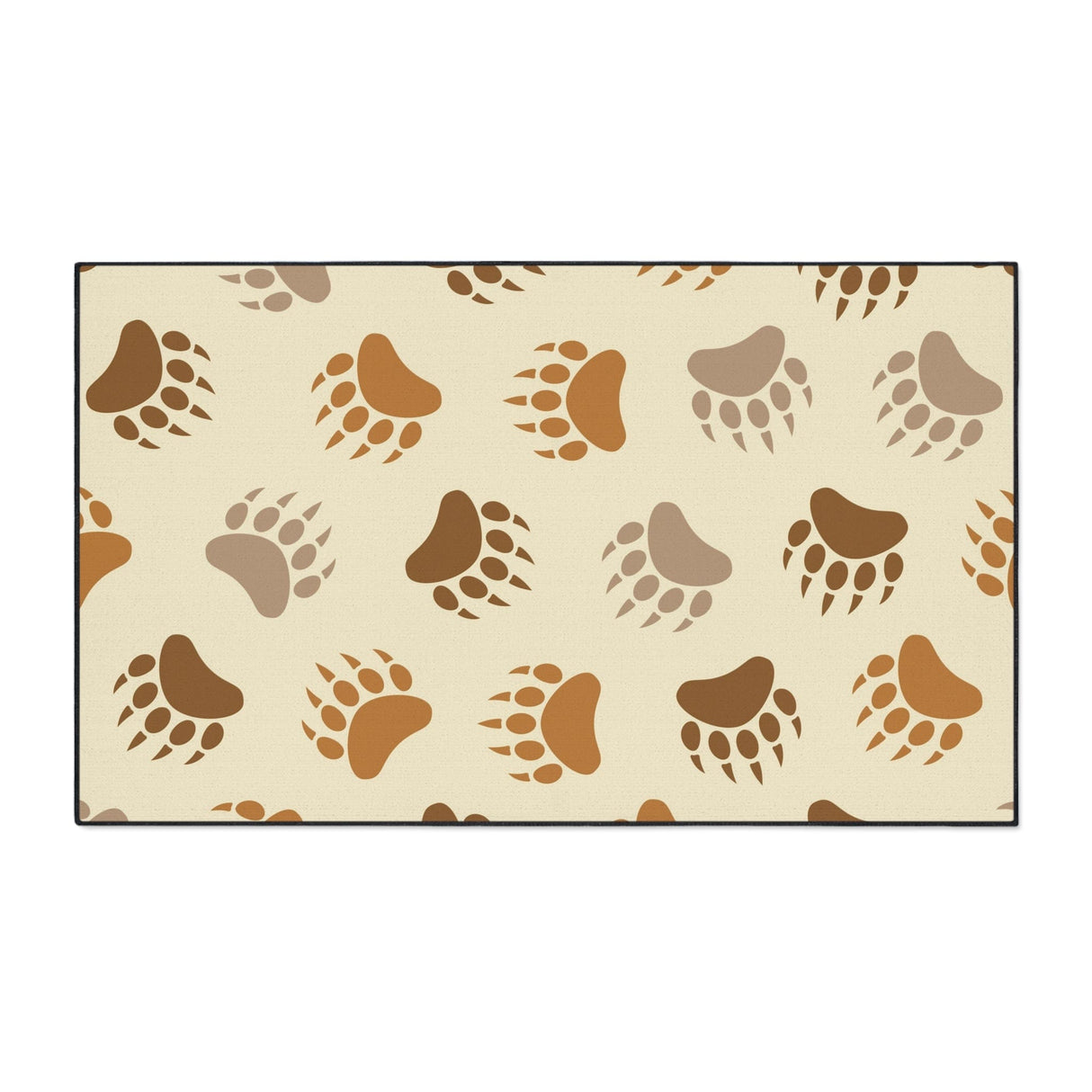 Bear Paw Brown Non-Slip Rug