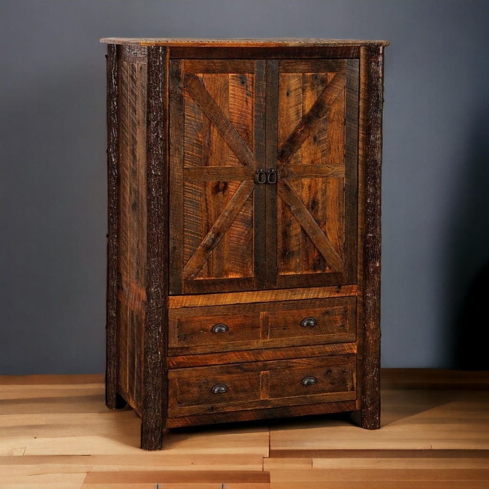 Barnwood 2 Drawer Wardrobe