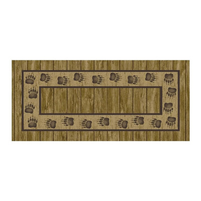 Bear Paw Track Accent Rug