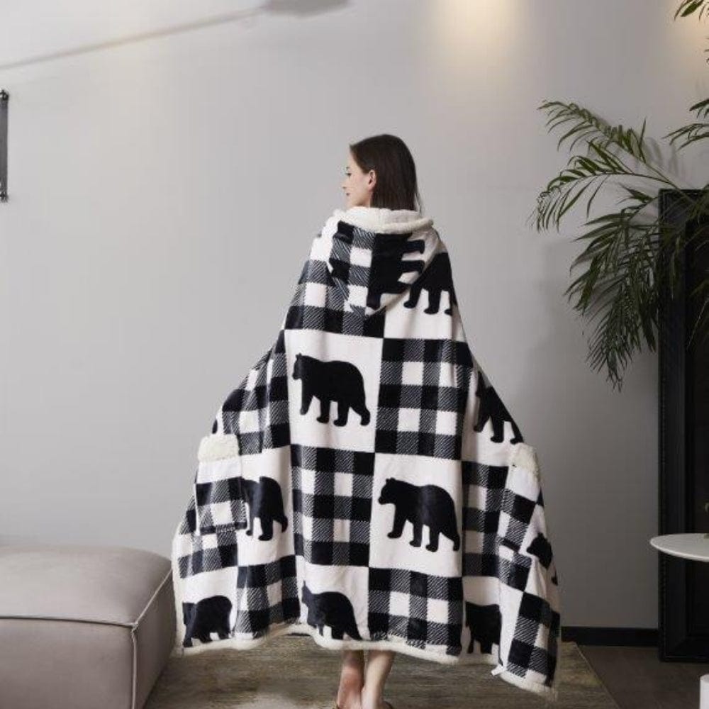 Black Bear Haven Wearable Throw