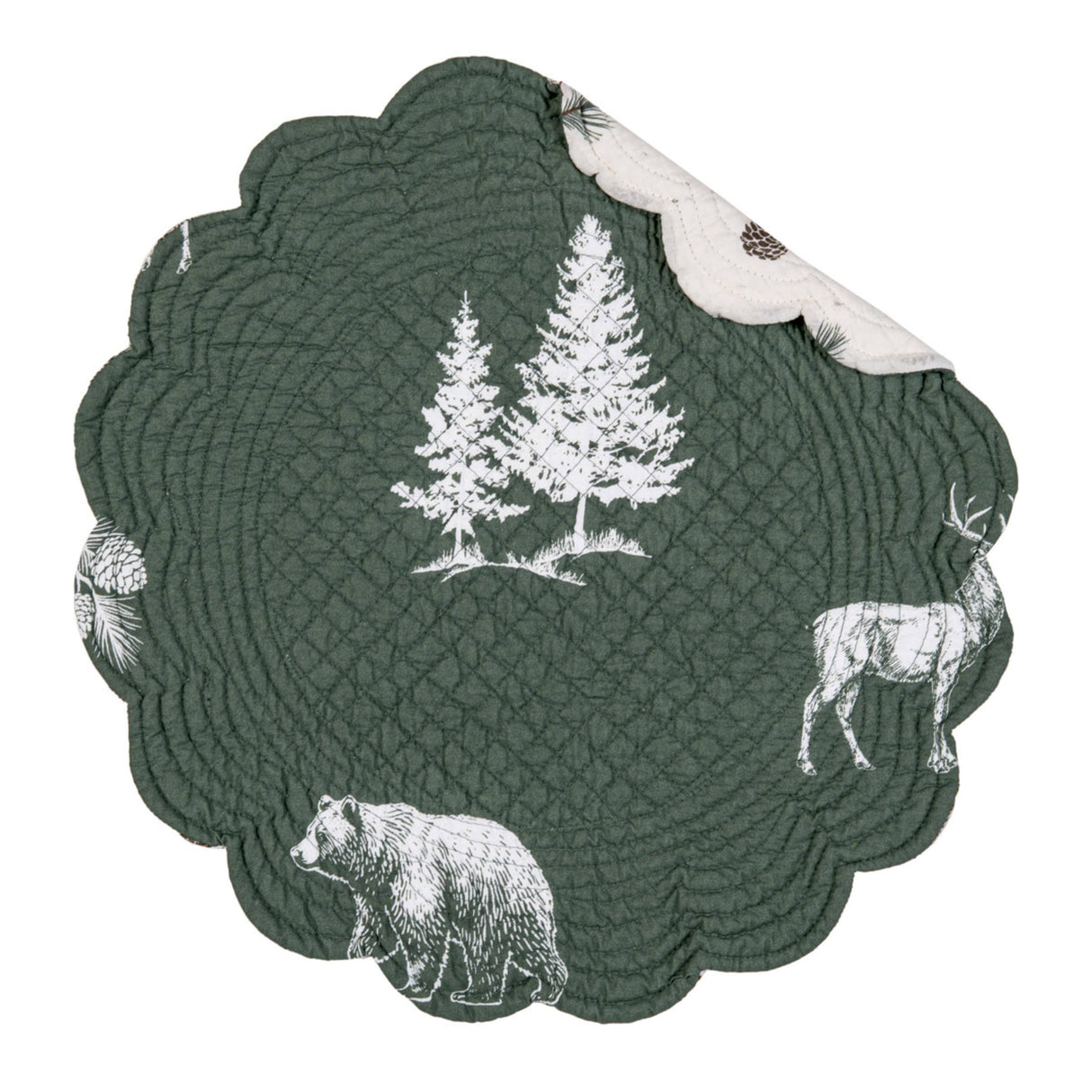 Evergreen Retreat Round Placemat Set