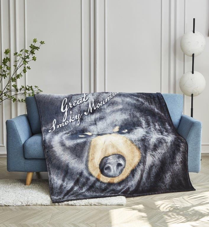 Black Bear Headshot Throw