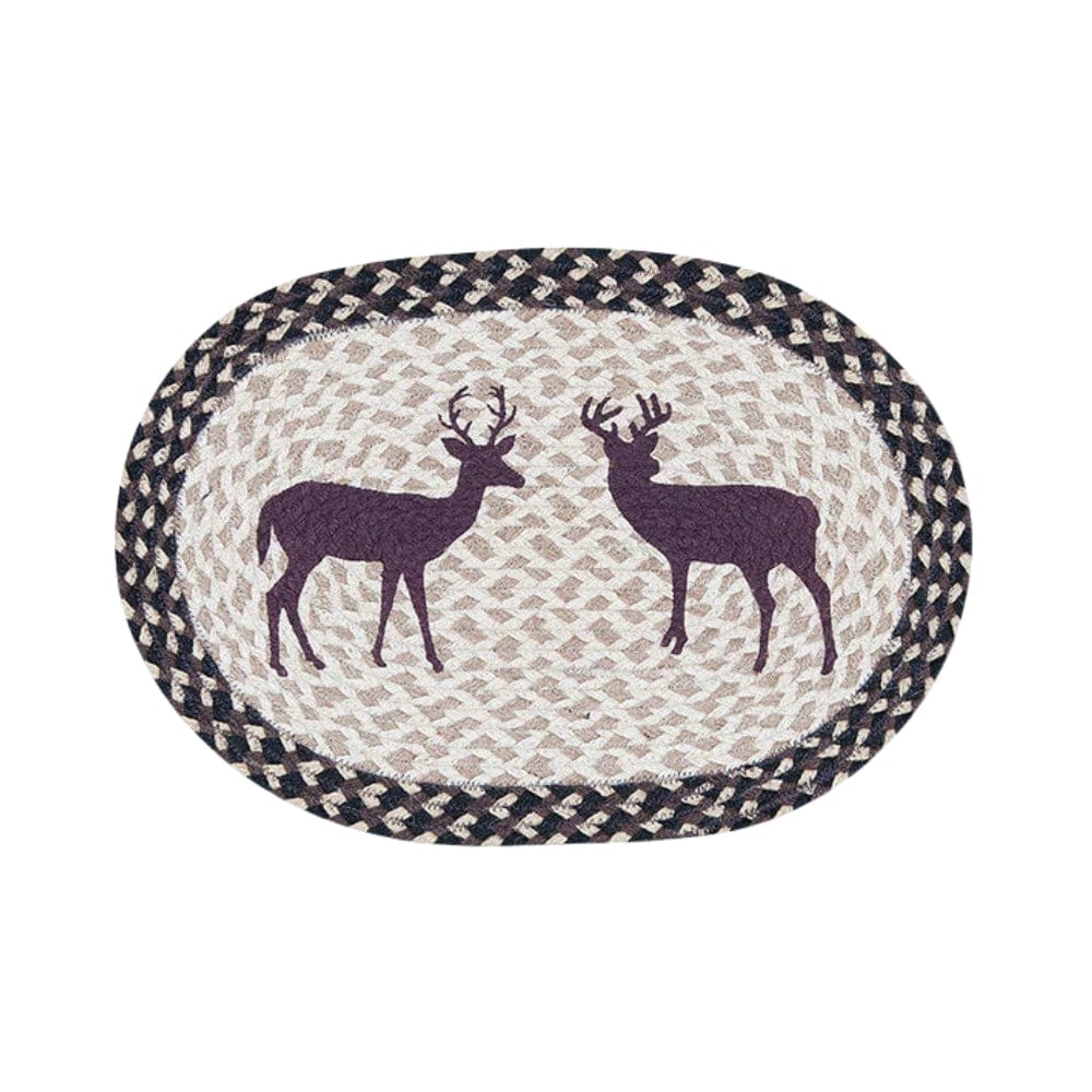 Deer Silhouette Oval Placemat
