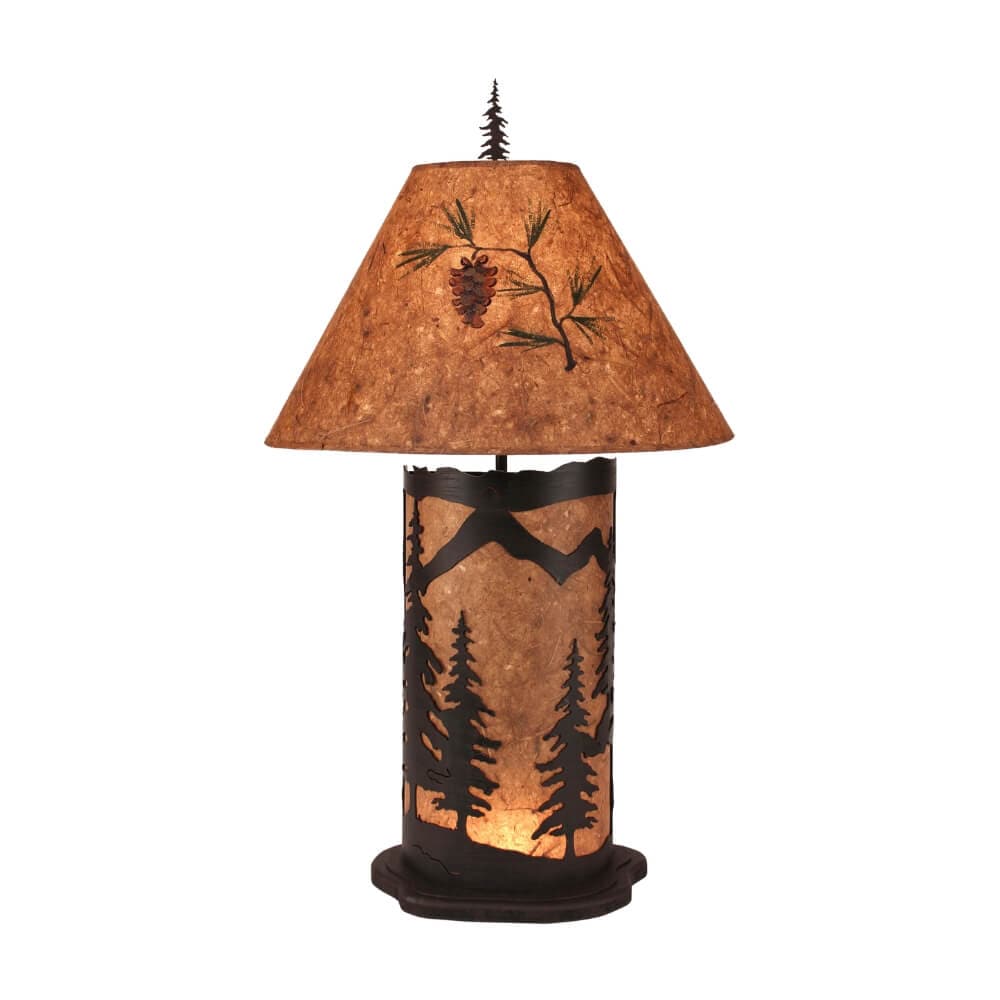 Desert Mountain Sunset Trees Nightlight Lamp