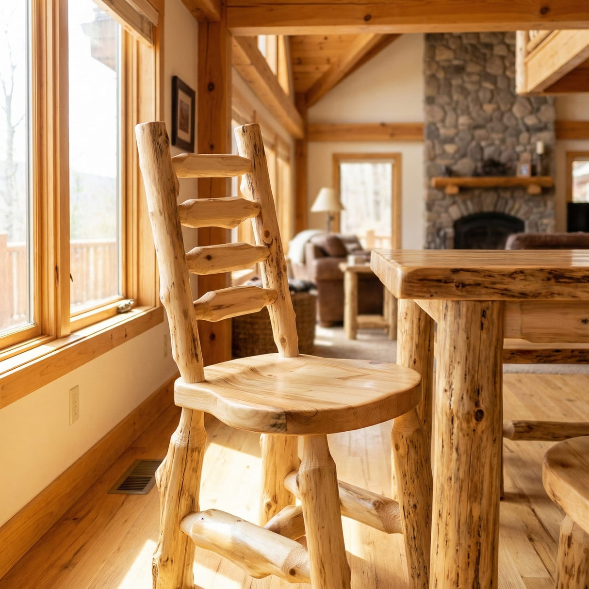 Cedar Log Bistro Side Chair
