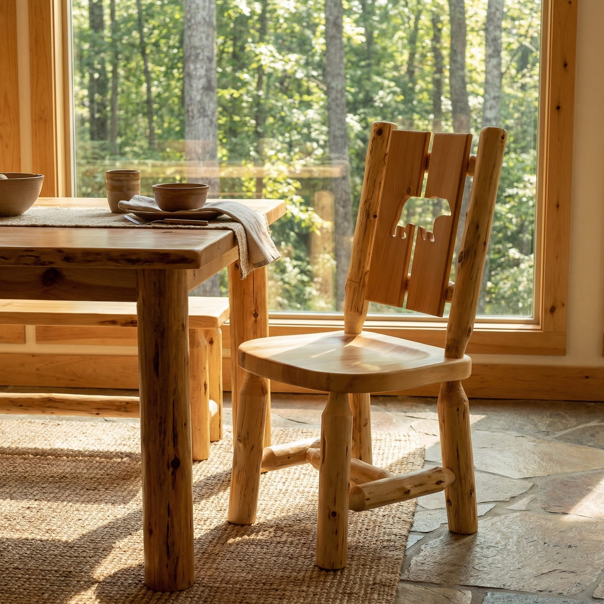 Log Cutout Chair with Options