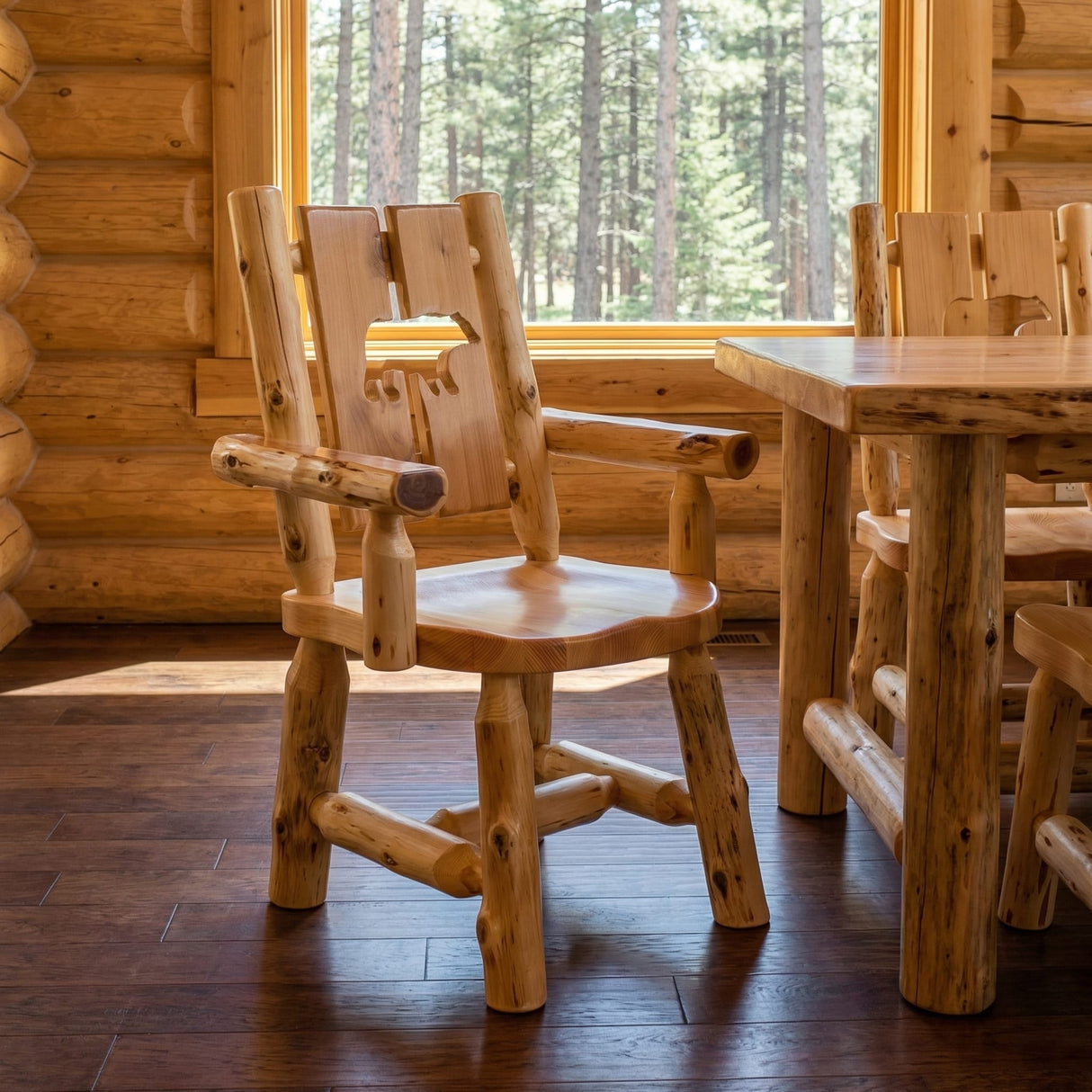 Log Cutout Arm Chair with Options