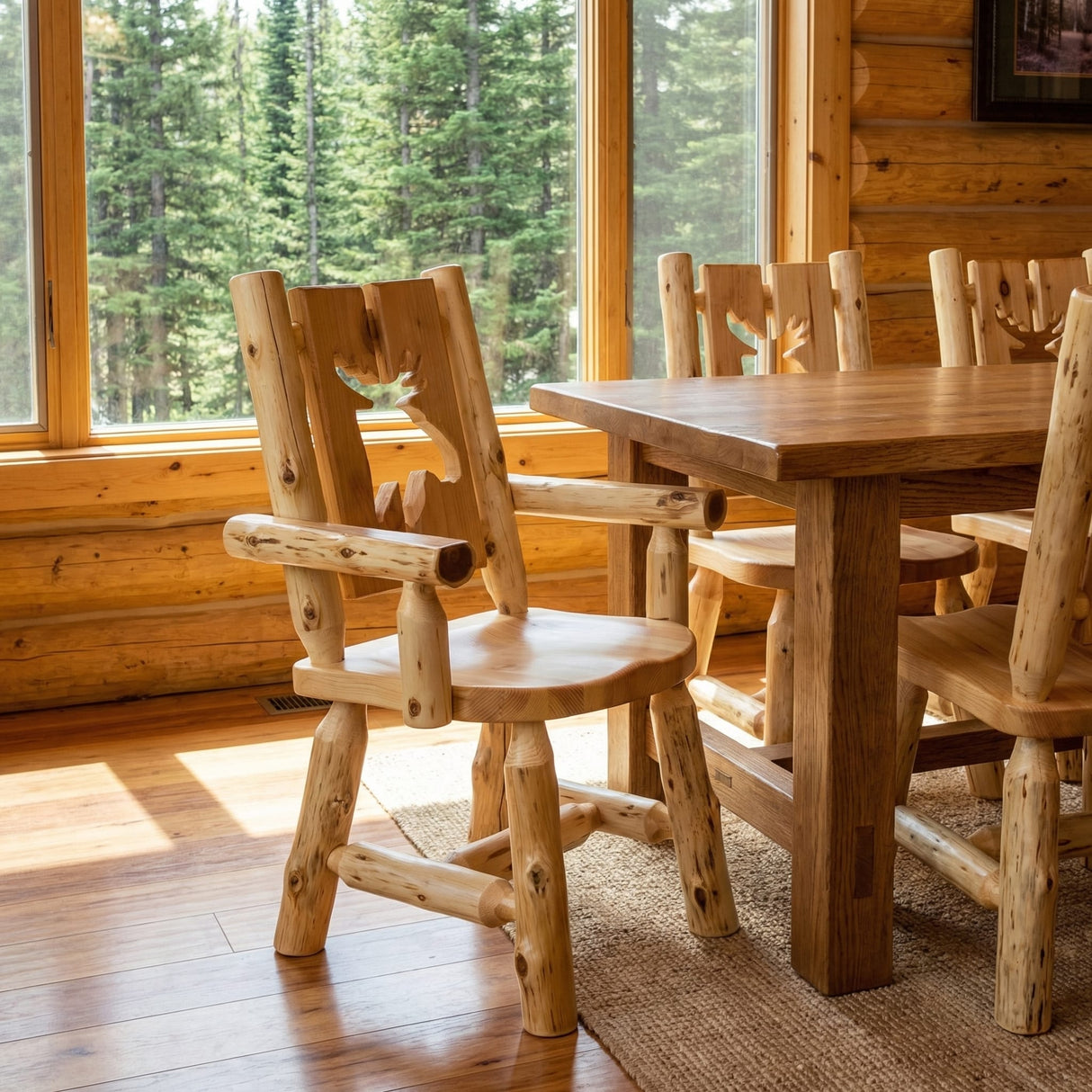 Log Cutout Arm Chair with Options
