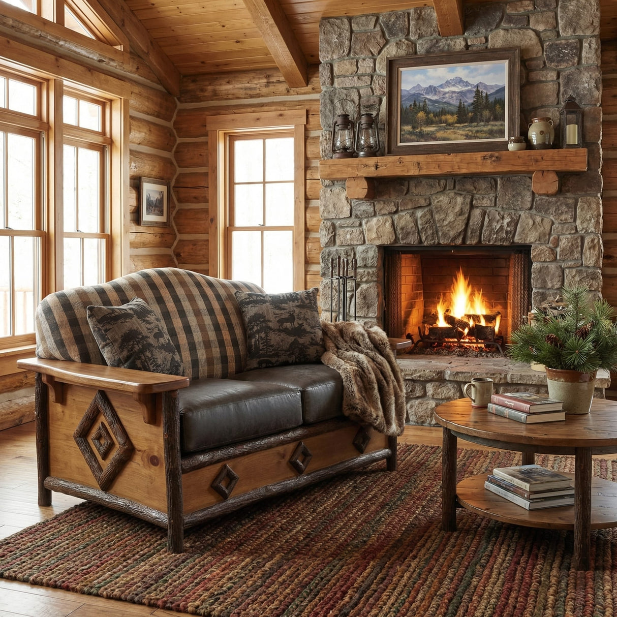 Hickory Diamond Loveseat