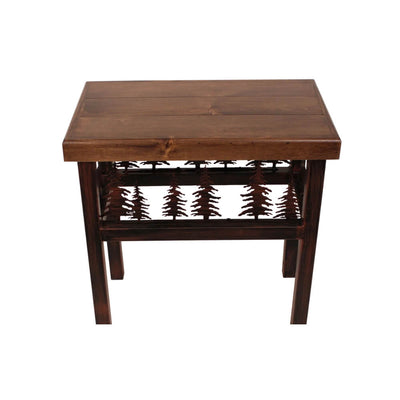 Feather Tree Rectangular End Table