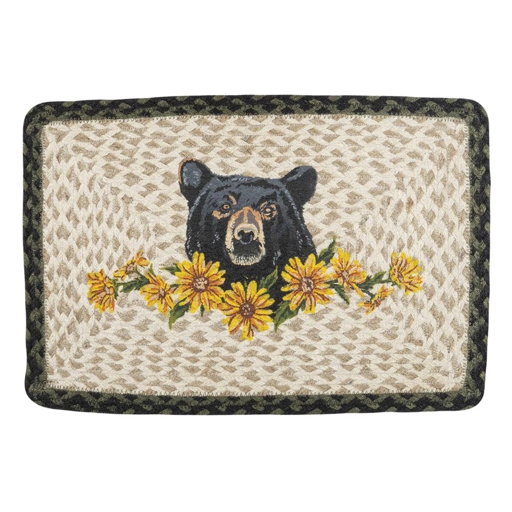 Floral Bear Oblong Printed Placemat