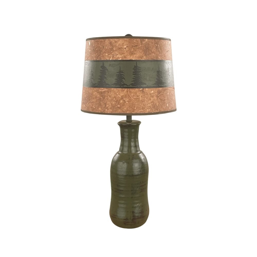 Green Pine Jug Table Lamp