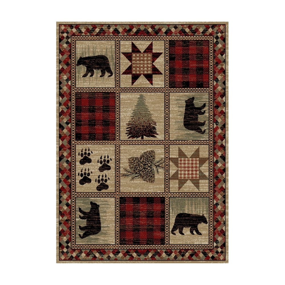 Hollow Check Area Rug