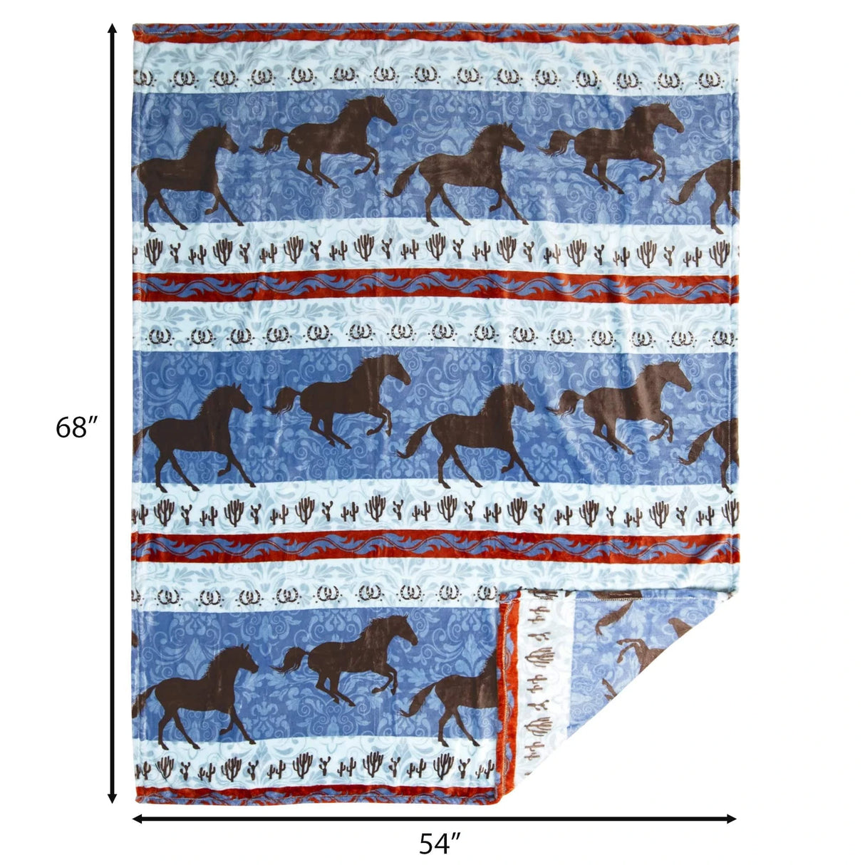 Dancing Horses Plush Throw