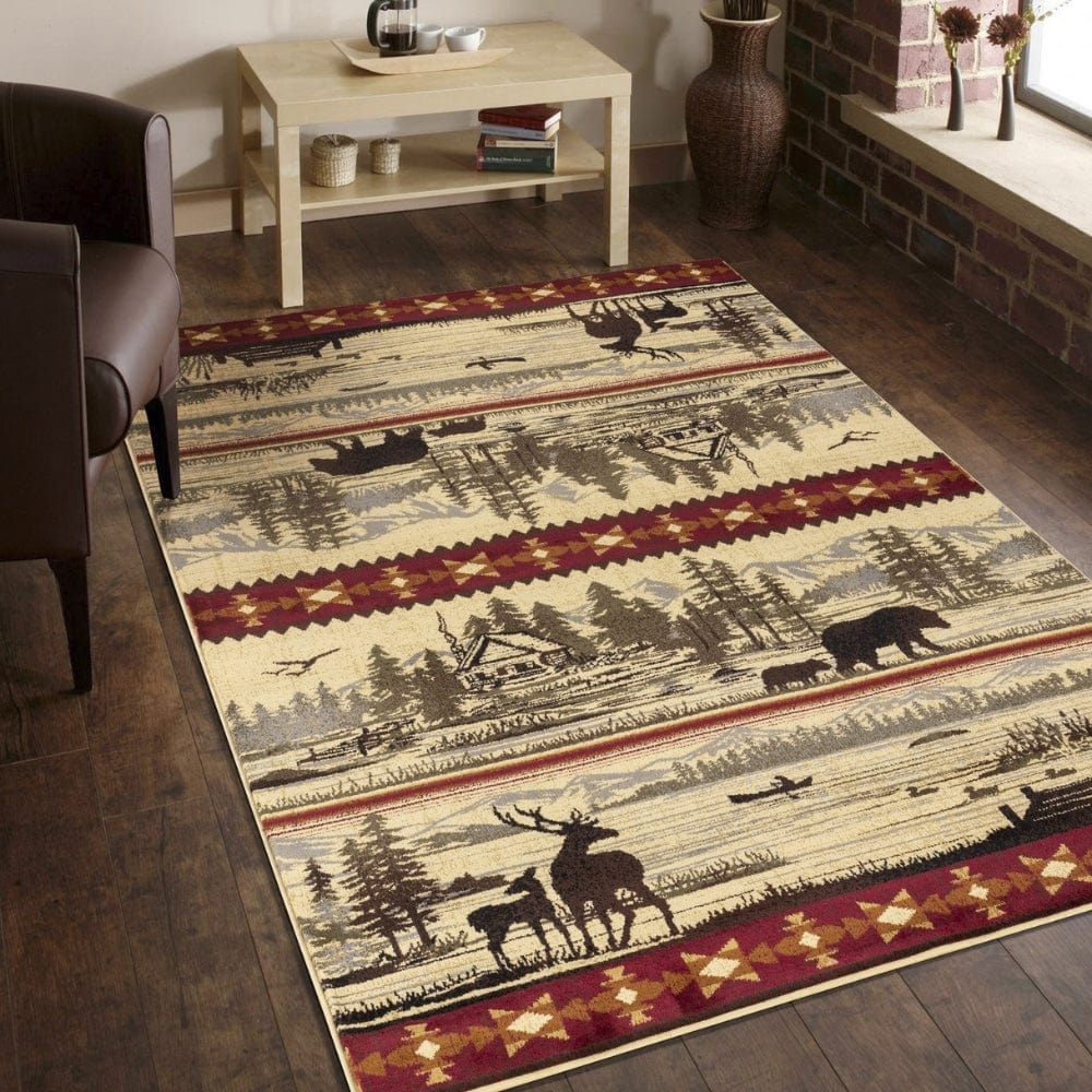 Lakeside Wildlife Area Rug | Cabin Place