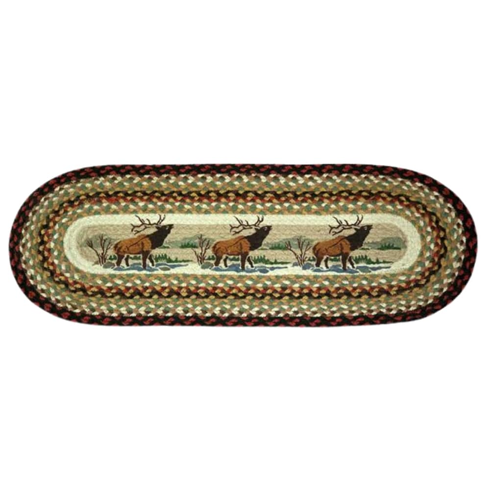 Landscape Elk Oval Table Runner