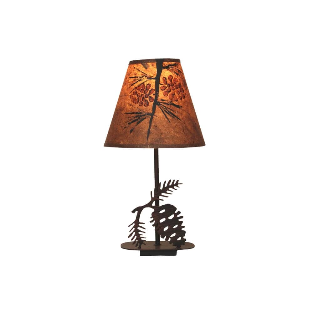 Mini Pinecone Iron Accent Lamp