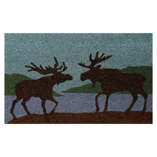 Night Moose Welcome Mat