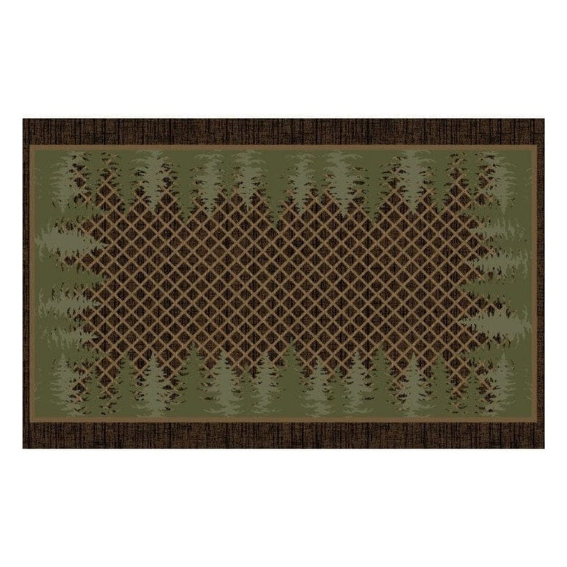 Pine & Plaid Brown Accent Rug