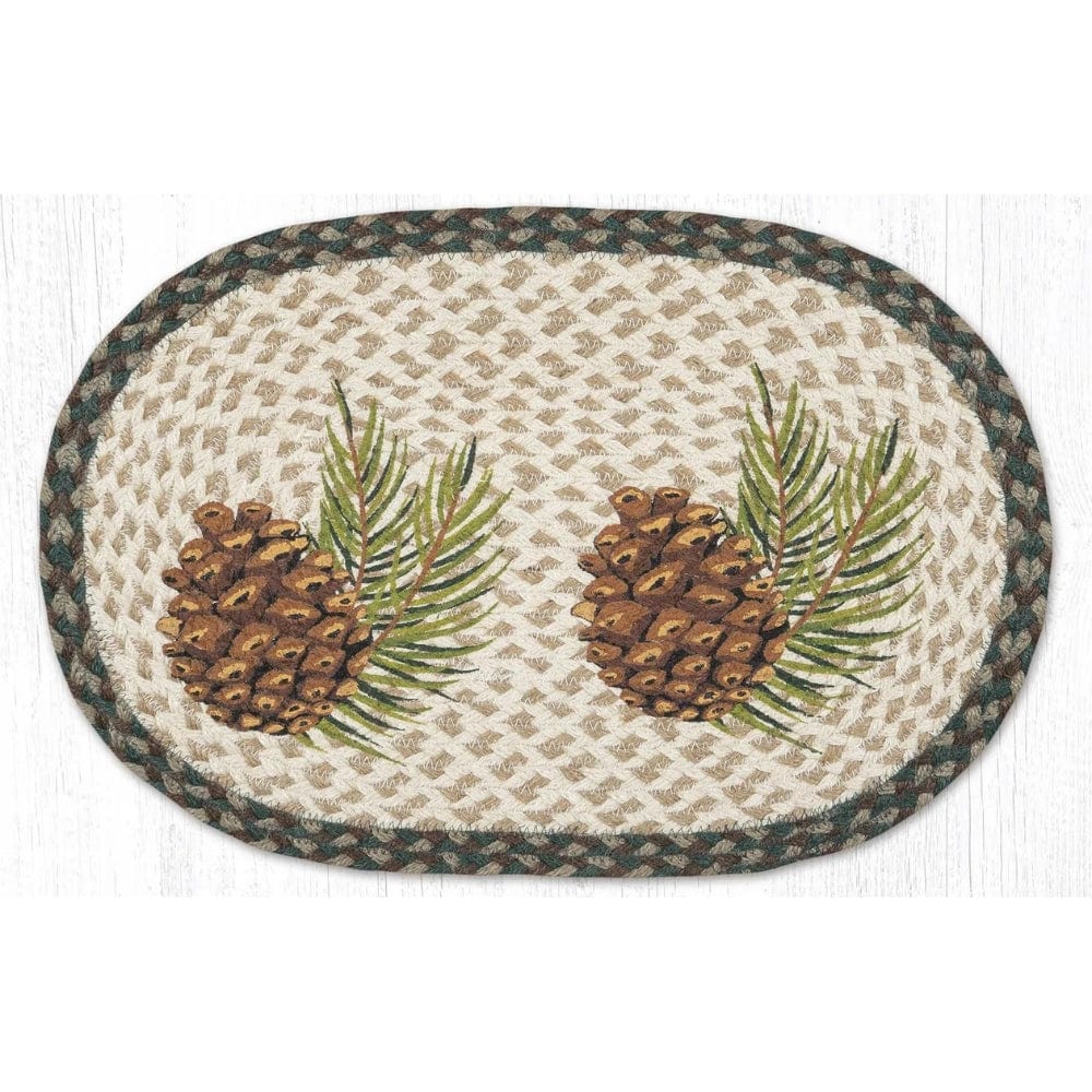 Pinecone Graphic Oval Placemat