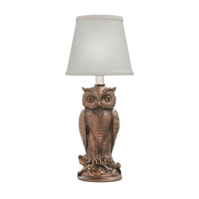 Rustic Owl Lamp