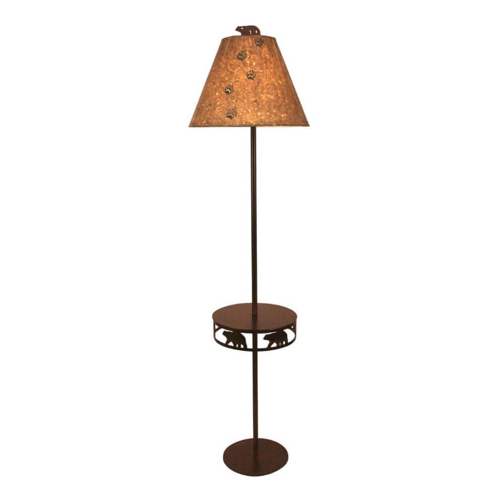 Sienna Bear Drink Tray Floor Lamp